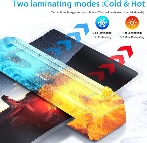 Laminator Machine, 4 in 1 Thermal & Cold Laminator with Laminating Sheets,Poartable Office Presentation Laminators for Business or Personal Use, Quick Warm-Up and Jam-Free (A3-Black) in Saudi Arabia