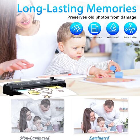 Laminator Machine, 4 in 1 Thermal & Cold Laminator with Laminating Sheets,Poartable Office Presentation Laminators for Business or Personal Use, Quick Warm-Up and Jam-Free (A3-Black) in Saudi Arabia