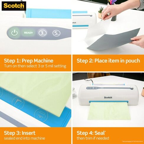 Scotch Brand PRO Thermal Laminator, Never Jam Technology Automatically Prevents Misfed Items,2 Roller System,9 inch (TL906) in Kuwait