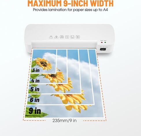 آلة تغليف، آلة تغليف، آلة تغليف 9 بوصة مع 20 ورقة تغليف، آلة تغليف حرارية باردة لسطح المكتب الشخصي 6 في 1 للاستخدام المنزلي في المكاتب والمدرسة والأعمال التجارية in Kuwait