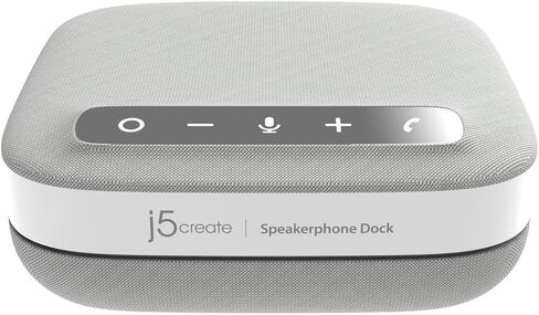 j5create USB-C 4K مكبر صوت Dock، قاعدة صوت الكل في واحد لمؤتمرات الفيديو، 4K HDMI، USB-A x 2، USB-C، جيجابت إيثرنت، الشحن المار - يعمل مع الفرق، التكبير، وGoogle Meet ( جكدس335) in Saudi Arabia