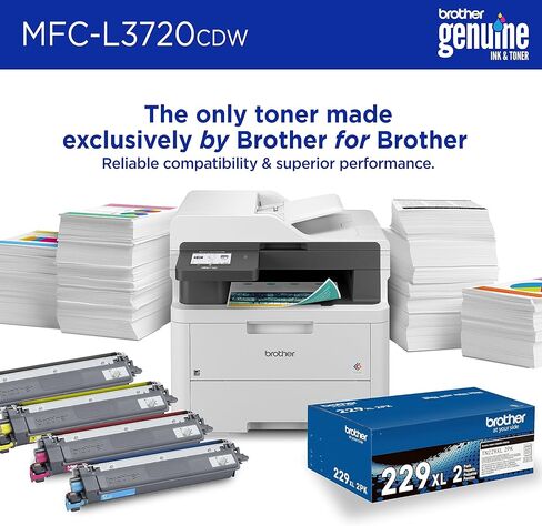طابعة Brother MFC-L3710CW رقمية مدمجة متعددة الإمكانات توفر نتائج عالية الجودة لطابعة الليزر مع خاصية الاتصال اللاسلكي وجاهزة لتجديد Amazon Dash in Saudi Arabia