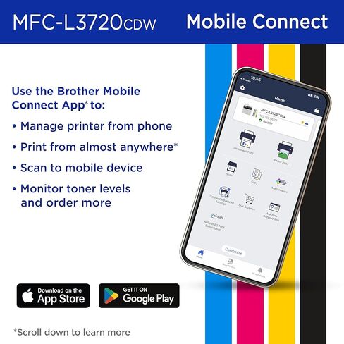 طابعة Brother MFC-L3710CW رقمية مدمجة متعددة الإمكانات توفر نتائج عالية الجودة لطابعة الليزر مع خاصية الاتصال اللاسلكي وجاهزة لتجديد Amazon Dash in Saudi Arabia