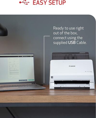 Canon imageFORMULA R30 Office Document Scanner, Auto Document Feeder and Duplex Scanning, Plug-and-Scan Capability, No Software Installation Required in Saudi Arabia