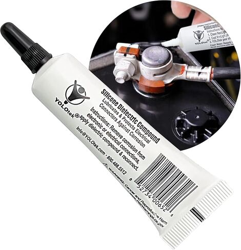 Silicone Dielectric Grease Automotive/Marine 10g by YOLOtek Veteran Owned. Silicone Grease for Electronics, Spark Plugs & Battery Terminals Silicone lube. Protects Electrical Connectors. Grease Tube in Saudi Arabia