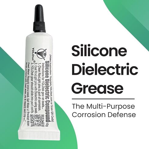 Silicone Dielectric Grease Automotive/Marine 10g by YOLOtek Veteran Owned. Silicone Grease for Electronics, Spark Plugs & Battery Terminals Silicone lube. Protects Electrical Connectors. Grease Tube in Saudi Arabia