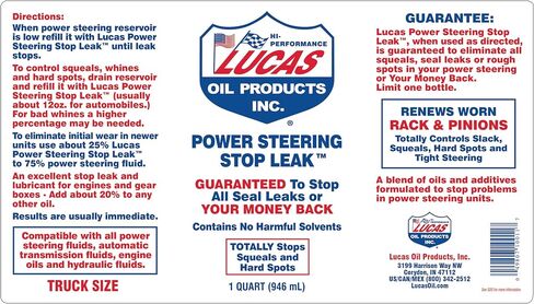 Lucas Oil 10011 Power Steering Stop Leak - 1 Quart in Saudi Arabia
