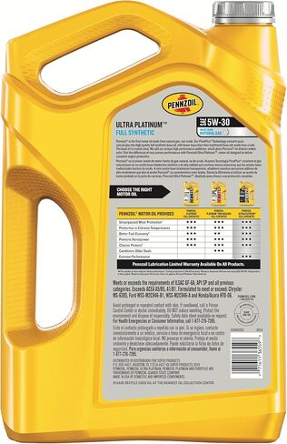 Pennzoil Ultra Platinum Full Synthetic 0W-20 Gasoline Engine Oil, 1 Quart (Case of 6) in Saudi Arabia