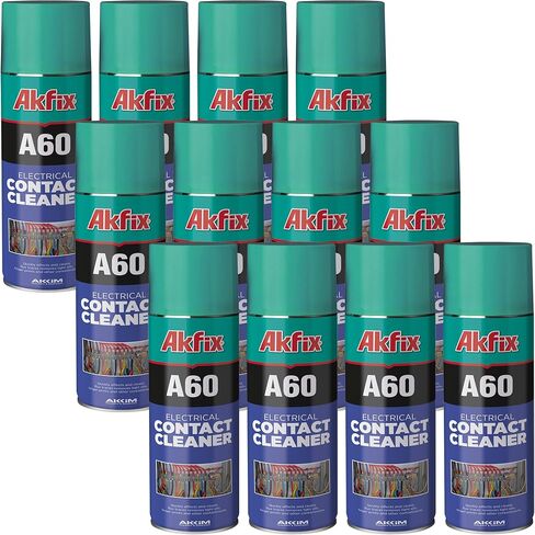 بخاخ منظف الاتصال الكهربائي من Akfix A60 - مزيل تدفق غير قابل للتآكل، منظف رش إلكتروني لأجهزة الكمبيوتر ولوحة المفاتيح وشاشة الشاشة والبطارية ومنظف معدني آمن | 1 علبة، 12 أونصة. in Saudi Arabia