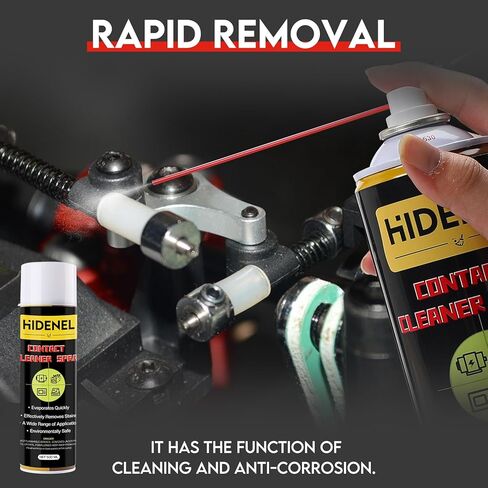 HIDENEL Contact Cleaner Spray Electronics - 6.76 أونصة متخصص رذاذ منظف الاتصال غير القابل للاشتعال - لأجهزة الكمبيوتر الطرفية لبطارية لوحة مفاتيح الفرامل - منظف إلكتروني معدني آمن (6.76 أونصة) in Kuwait
