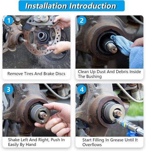 SHEJISI 44MM*40MM*39MM UTV Wheel Bearing Greaser,Wear-Resistant Coating, Groove Design Makes it Easier to Inject Grease，for Polaris Ranger RZR XP 1000 Scrambler Sprotsman (44MM) in Saudi Arabia