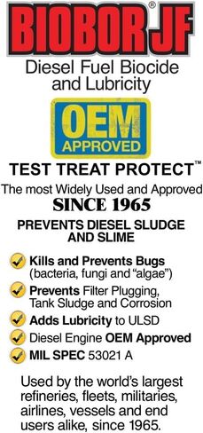 JF Diesel Fuel Additive: Highly Effective Fuel Biocide Supplement, Prevents Corrosion of Fuel Tanks, Increases Lubricity, Dual Phase Chemistry | 16 Ounce, (BB16EZ01US) in Saudi Arabia