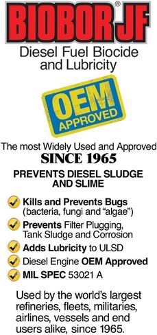 JF Diesel Fuel Additive: Highly Effective Fuel Biocide Supplement, Prevents Corrosion of Fuel Tanks, Increases Lubricity, Dual Phase Chemistry | 16 Ounce, (BB16EZ01US) in Saudi Arabia