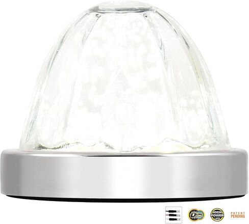 GG Grand General 81862 Clear Watermelon Glass Kit with Amber 18 LED Base and Stainless Steel Bezel in Kuwait
