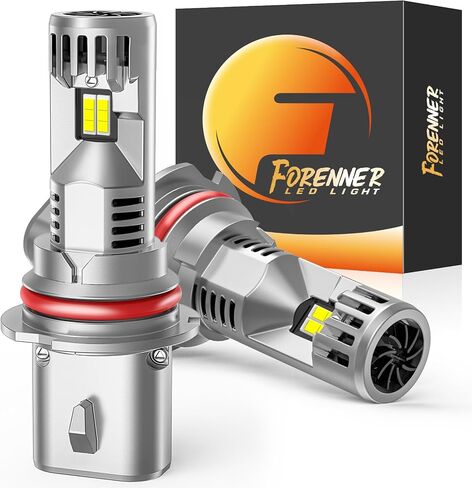مصابيح إضاءة Fahren 9007/HB5، 22000 لومن ساطع 9007 ضوء، حقيقي 1:1 6500K أبيض بارد IP68 مقاوم للماء، تركيب سريع، عبوة من قطعتين in Saudi Arabia