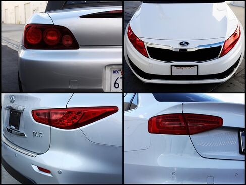12 by 48 Inches Self Adhesive Headlight, Tail Lights, Fog Lights Tint Vinyl Film (12 X 48, Red) in Kuwait
