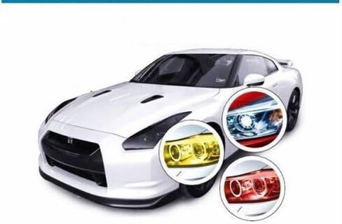 12 by 48 Inches Self Adhesive Headlight, Tail Lights, Fog Lights Tint Vinyl Film (12 X 48, Red) in Kuwait