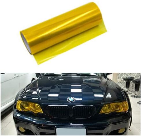 12 by 48 Inches Self Adhesive Headlight, Tail Lights, Fog Lights Tint Vinyl Film (12 X 48, Red) in Kuwait