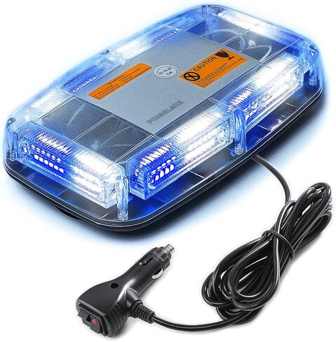 PKINGLAKE 72LED أضواء منارة الطوارئ القوية على السطح، 12-24 فولت تحذير عالي الوضوح للسلامة شريط إضاءة LED صغير مع قاعدة مغناطيسية لمحراث الثلج، مرافقة الجنازة، الشاحنة، السيارة (أرجواني) in Saudi Arabia