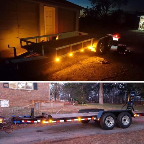 Nilight - TL-13 10 PCS Amber Red 3.8" 6 LED Amber Side LED Marker Clearance Indicator Light Rear side Marker Light for Truck Trailer RV Cab Boat Bus Lorry LED, 2 Years Warranty. in Saudi Arabia