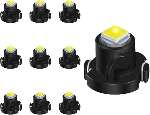 XFLHEHD 10 قطعة T4.2 Neo Wedge Led لمبات بيضاء 10 مم 3030 رقاقة قاعدة سيارة أداة لوحة قياس العنقودية لوحة القيادة HVAC AC سخان التحكم في المناخ لمبة التبديل إشارة استبدال الضوء الداخلي in Kuwait