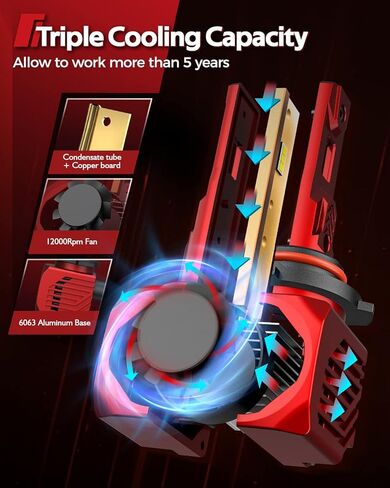 مصابيح الضباب LED Torchbeam H4 LED باللون الأبيض البارد، التوصيل والتشغيل، حزمة من 2 in Kuwait