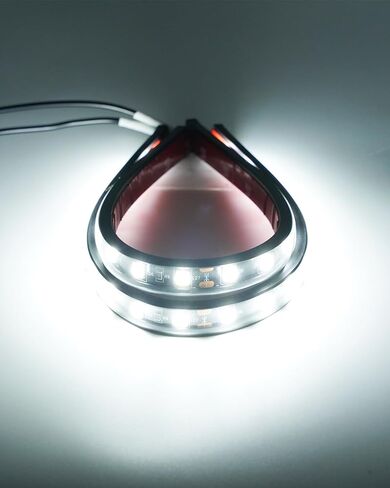 شريط إضاءة LED 12 فولت من Keiurot شريط إضاءة LED مقاوم للماء 32 سم للسيارات والدراجات النارية وعربة الجولف الداخلية والخارجية للقوارب البحرية شريط LED أبيض 12 فولت 5050 18SMD، حزمة من 4 in Kuwait