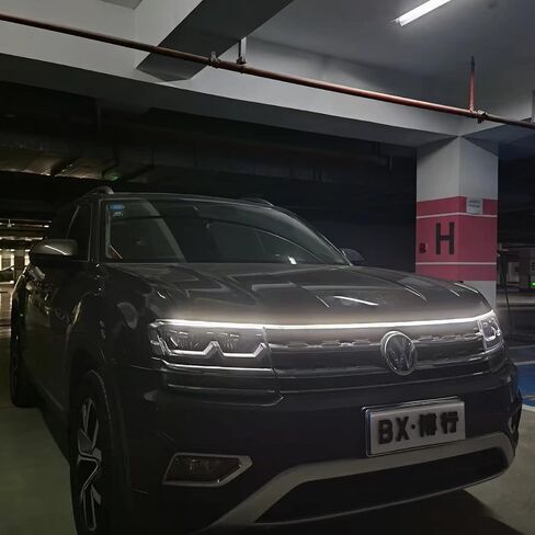 اللون المزدوج العنبر الأبيض Switchback 79 بوصة 【𝐔𝐩𝐠𝐫𝐚𝐝𝐞𝐝】 شريط إضاءة غطاء السيارة، شريط إضاءة LED ديناميكي للسيارة، مصباح أمامي مرن خارجي مقاوم للماء شريط إضاءة نهاري (مجموعة واحدة) in Kuwait