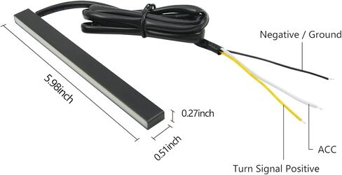 YOMTOVM Turn Signal Switch Fog Light, 2Pcs Light Strip for Daytime Running Light, White Yellow Sequential LED Turn Signal Light Bar for Car in Kuwait