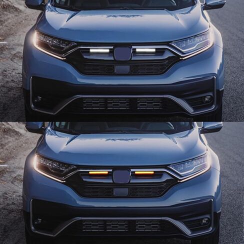 YOMTOVM Turn Signal Switch Fog Light, 2Pcs Light Strip for Daytime Running Light, White Yellow Sequential LED Turn Signal Light Bar for Car in Kuwait