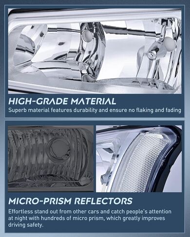 مجموعة المصابيح الأمامية Nilight لـ 2003 2004 2005 2006 Chevy Silverado Avalanche 1500 1500HD 2500 2500HD 3500 شيفروليه بيك اب استبدال المصابيح الأمامية مجموعة مصابيح ممتص الصدمات، ضمان لمدة عامين in Kuwait