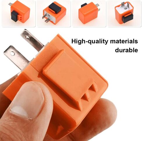 PINGTANYOUYU 2 قطعة 12 فولت سرعة قابلة للتعديل 2 دبوس LED مرحل فلاش إلكتروني لدراجة نارية خطر تحذير فرط فلاش مرحل إشارة الانعطاف مرحل وامض للدراجات النارية والدراجات النارية سكوتر (أسود) in Kuwait