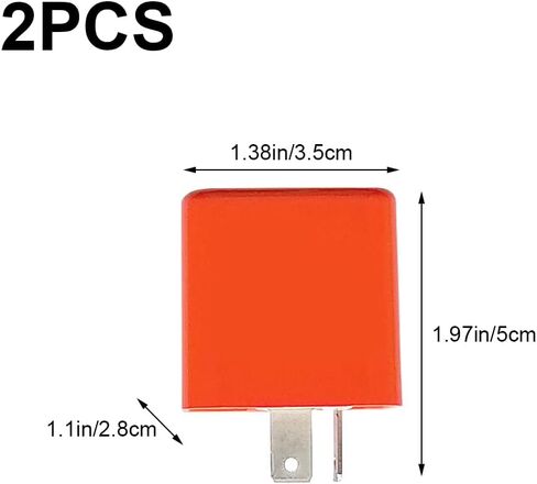 PINGTANYOUYU 2 قطعة 12 فولت سرعة قابلة للتعديل 2 دبوس LED مرحل فلاش إلكتروني لدراجة نارية خطر تحذير فرط فلاش مرحل إشارة الانعطاف مرحل وامض للدراجات النارية والدراجات النارية سكوتر (أسود) in Kuwait