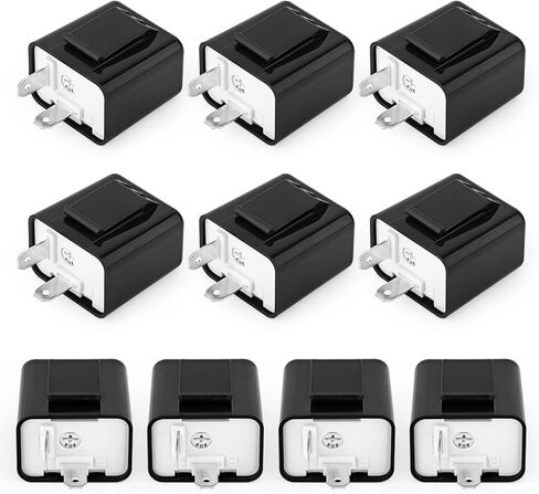 10PCS 2-Pin 12V DC Adjustable LED Turn Signal Indicator Flasher Relay, Motorcycle Indicator Flicker Frequency Regulation Relay in Saudi Arabia