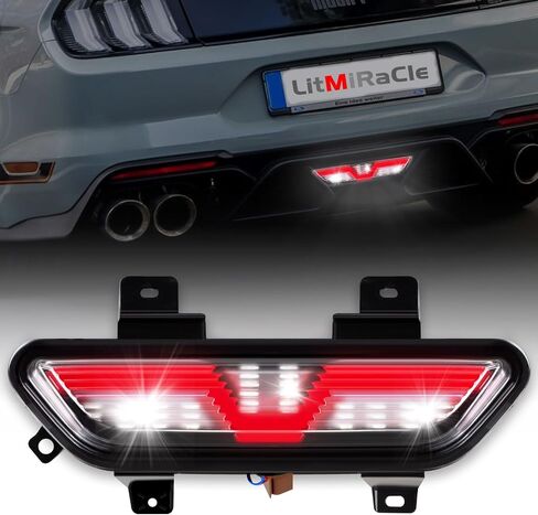 LitMiRaCle ضوء احتياطي لفورد موستانج، LED مركز وقوف السيارات ضوء أحمر أنبوب ضوء الفرامل الثالث عكس الضوء الخلفي تشغيل مصباح احتياطي لفورد موستانج 2015 2016 2017 الملحقات (1PCS) in Saudi Arabia