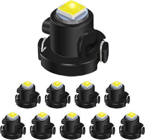 XFLHEHD 10 قطعة T3 Neo Wedge Led لمبات بيضاء 8 مم 3030 رقاقة T3 Led لمبات قاعدة سيارة داش أداة استبدال مجموعة HVAC AC سخان التحكم في المناخ لمبة مصابيح التبديل استبدال الضوء الداخلي in Saudi Arabia