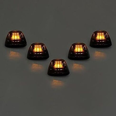 5 قطع من عدسات الدخان مع أضواء علامة سقف الكابينة LED الكهرمانية، ملحقات بديلة لمصباح السقف العلوي لسيارات Ford 1999-2016 F150 F250 F350 F450 F550 Super Duty Pickup Trucks SUV in Kuwait