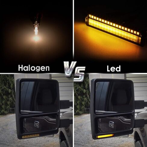 RUXIFEY متسلسل LED مرآة جانبية بدوره إشارة ضوء مدخن يمين يسار مصابيح متوافقة مع Ford F150 Expedition، Lincoln Mark LT، Amber in Saudi Arabia