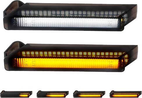 RUXIFEY متسلسل LED مرآة جانبية بدوره إشارة ضوء مدخن يمين يسار مصابيح متوافقة مع Ford F150 Expedition، Lincoln Mark LT، Amber in Saudi Arabia