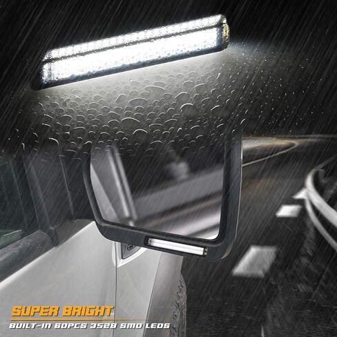 RUXIFEY متسلسل LED مرآة جانبية بدوره إشارة ضوء مدخن يمين يسار مصابيح متوافقة مع Ford F150 Expedition، Lincoln Mark LT، Amber in Saudi Arabia