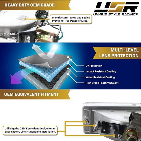 USR 90-97 مصابيح إشارة الانعطاف الصلبة - مجموعة مصابيح إشارات دوران المصد البديلة المتوافقة مع شاحنة نيسان ذات الجسم الصلب 1990-1997 (جميع العدسات الشفافة مع 2 لمبات كهرمانية / أسلاك / موصلات) in Kuwait