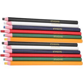 Tyenaza 12 Pieces Sewing Mark Pencil Tailor Chalk Free Cutting Chalk Sewing Fabric Pencil for Sewing Marking and Tracing, 6 Colors