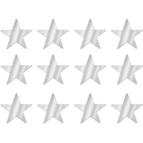 Metallic Star Cutouts (Silver)