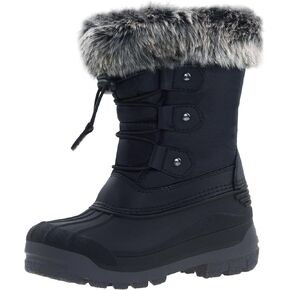 CyKie Girls Winter Snow Boots for Kids Boys Girls Insulated Waterproof Outdoor Shoes