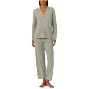 Lauren Ralph Lauren womens 100% Organic Cotton Sweater Knit Notch Pj Set