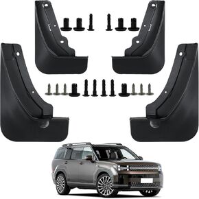 Peleus Upgraded Mud Flaps for Hyundai Santa Fe 2025 2024 2023 Aerodynamic Mud Flaps Mud Guards Splash Guards Fenders for Santa Fe Accessories 2024 Set of 4 Mudguards Mudflaps