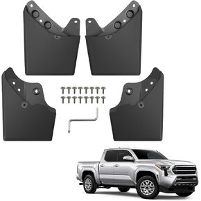 Mud Flaps Fit for Tacoma 2024 2025, Mud Guards 4pcs Hard Fender Guards Compatible with Toyota Tacoma Accessories 2024 2025