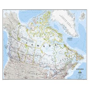 National Geographic Canada Wall Map - Classic - Laminated (38 x 32 in) (National Geographic Reference Map)