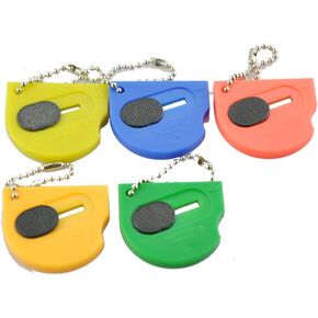 Seadream 5Pack Mini Retractable Touch Portable Utility Pocket Knives Box Cutter Letter Opener Keychain
