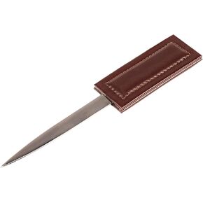 Dacasso Dark Brown Bonded Leather Letter Opener